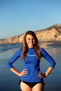 Aimee Teegarden shooting for Oceana 