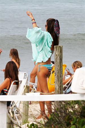 Alessandra Ambrosio - beach candids in LA 1/3/12  