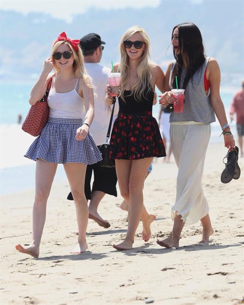 Alessandra Torresani on the beach in Malibu on July 4, 2011