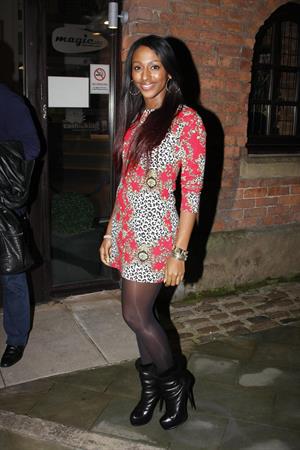 Alexandra Burke KEY 103 radio station in Manchester on February 28, 2012