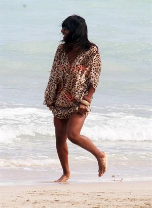 Alexandra Burke bikinis Miami on March 6, 2011 