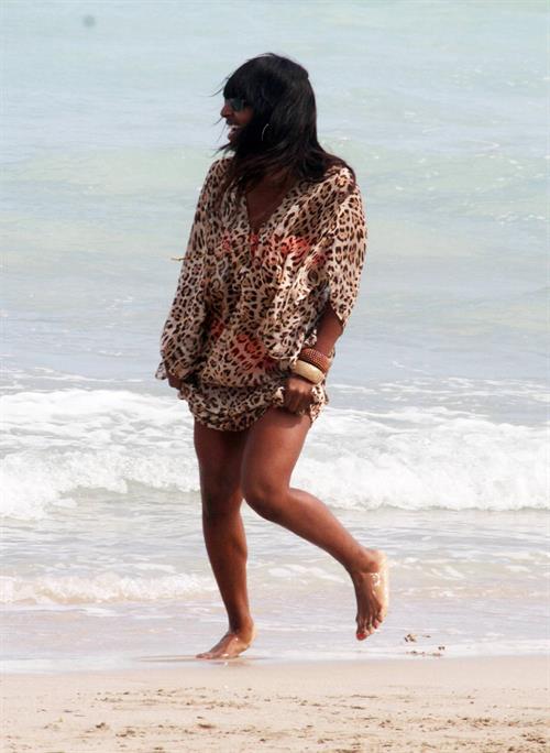 Alexandra Burke bikinis Miami on March 6, 2011 