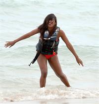 Alexandra Burke bikinis Miami on March 6, 2011 