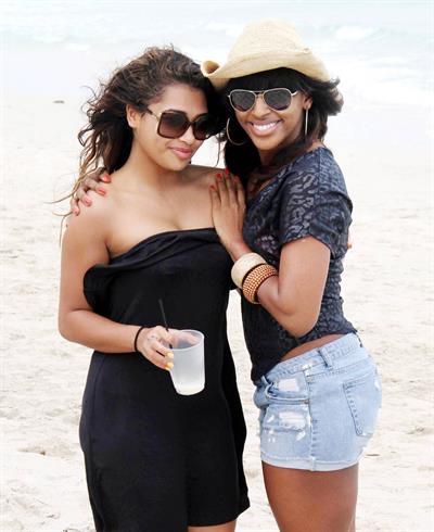 Alexandra Burke bikinis Miami on March 6, 2011 