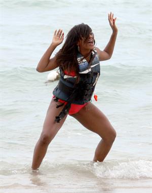 Alexandra Burke bikinis Miami on March 6, 2011 