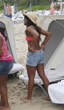 Alexandra Burke bikinis Miami on March 6, 2011 