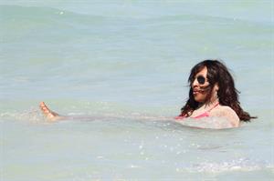 Alexandra Burke bikini candids Miami March 7, 2011 