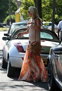 Alex Curran walking in Liverpool on July 14, 2011