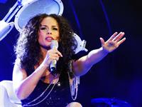 Alicia Keys performs live on stage at the Allstate Arena in Rosemont on March 3, 2010 