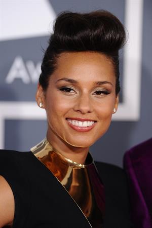 Alicia Keys attends the 54th annual Grammy Awards on February 12, 2012
