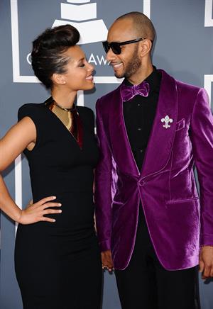 Alicia Keys attends the 54th annual Grammy Awards on February 12, 2012