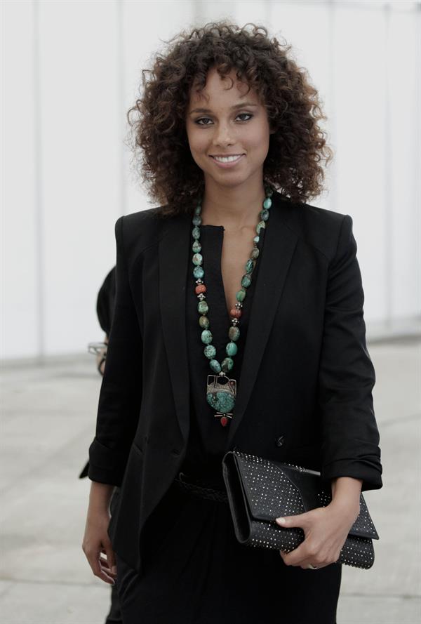 Alicia Keys attends the United Nations Social Innovation Summit in New York on May 5, 2012