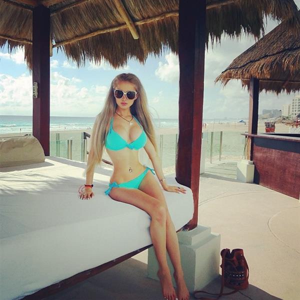 Valeria Lukyanova in a bikini