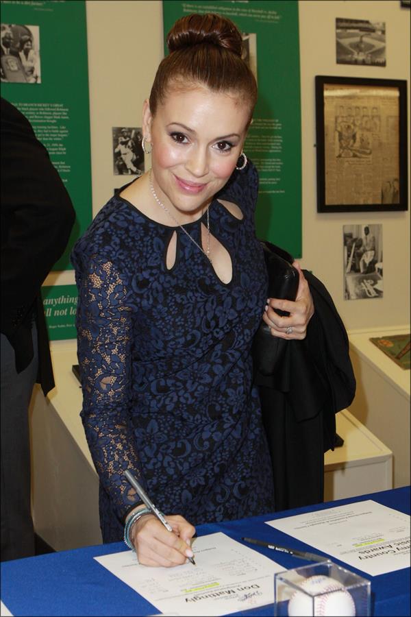 Alyssa Milano A Night Of Entertainment With Don Mattingly Hosted By George Lopez (Jan 24, 2013) 