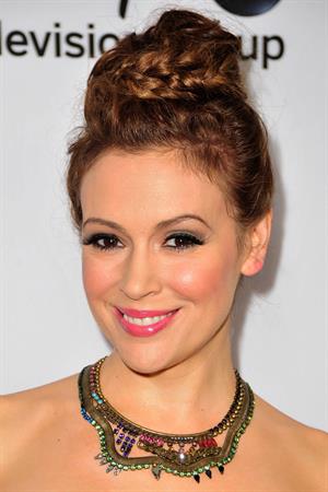 Alyssa Milano 2013 TCA Winter Press Tour - Disney ABC Television Group Red Carpet Gala (Jan 10, 2013) 