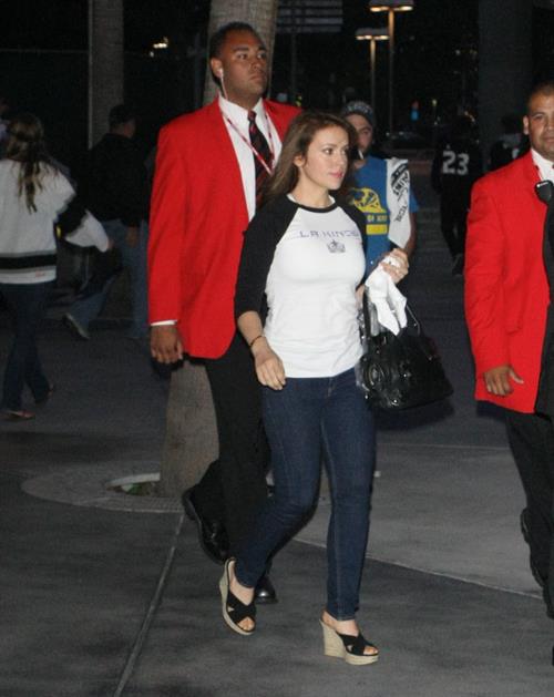 Alyssa Milano - At the LA Kings' game - June 11, 2012