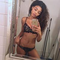 Danielle Herrington in lingerie taking a selfie