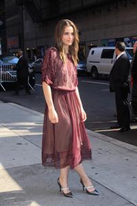 Amanda Peet arriving for David Letterman appearance on March 13, 2012