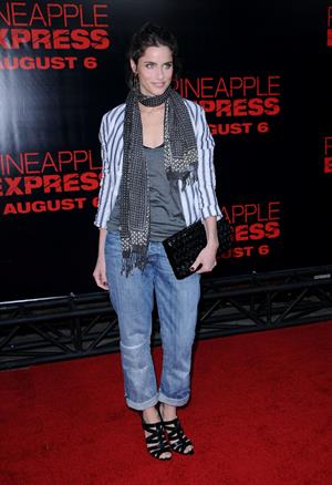 Amanda Peet at the Pineapple Express premiere in Westwood 