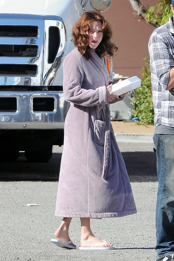 Amanda Seyfried on set of Lovelace in Los Angeles on January 5, 2012 