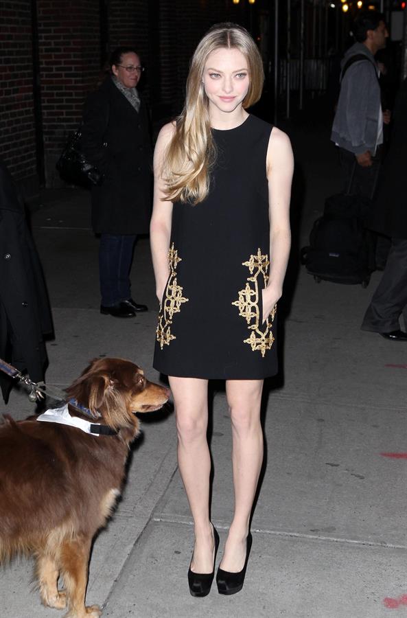 Amanda Seyfried outside the Ed Sullivan Theater in New York City 12/11/12 