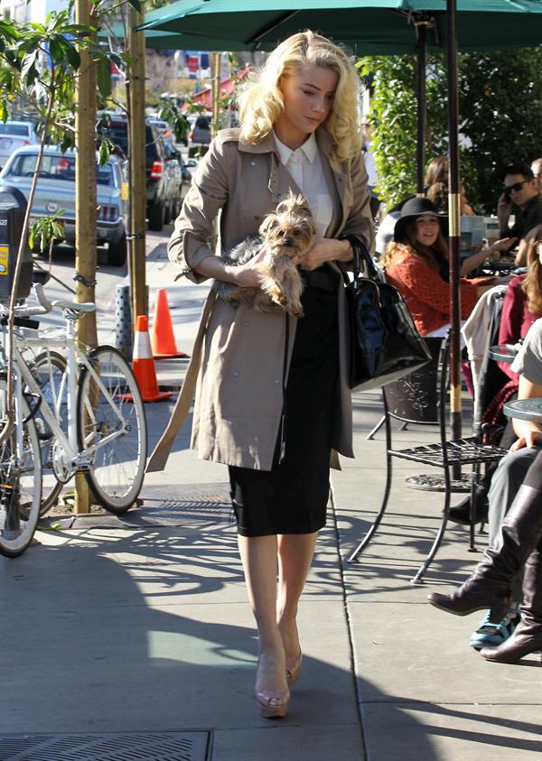 Amber Heard out in Beverly Hills on December 16, 2011