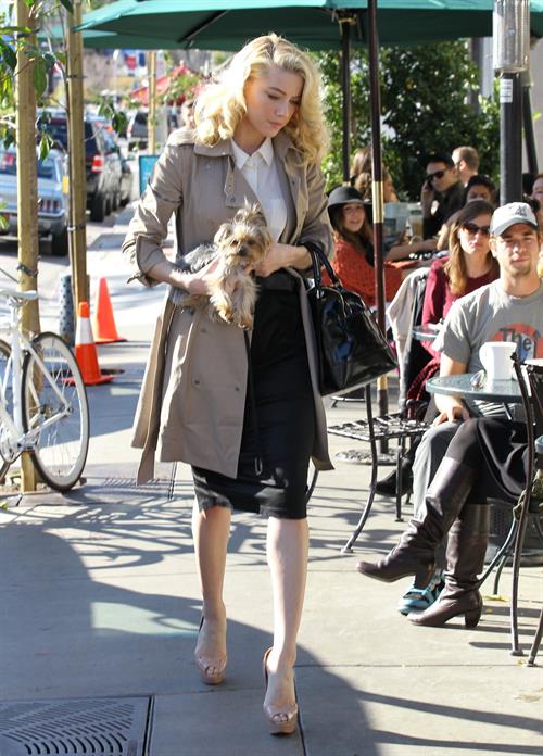 Amber Heard out in Beverly Hills on December 16, 2011