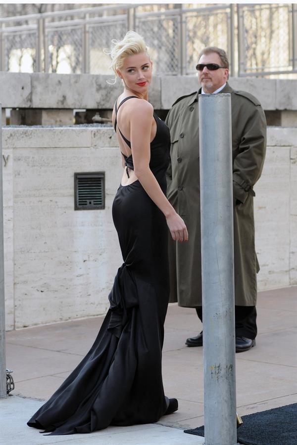 Amber Heard attending the Metropolitan Opera Gala premiere of Manon in New York on March 26, 2012 