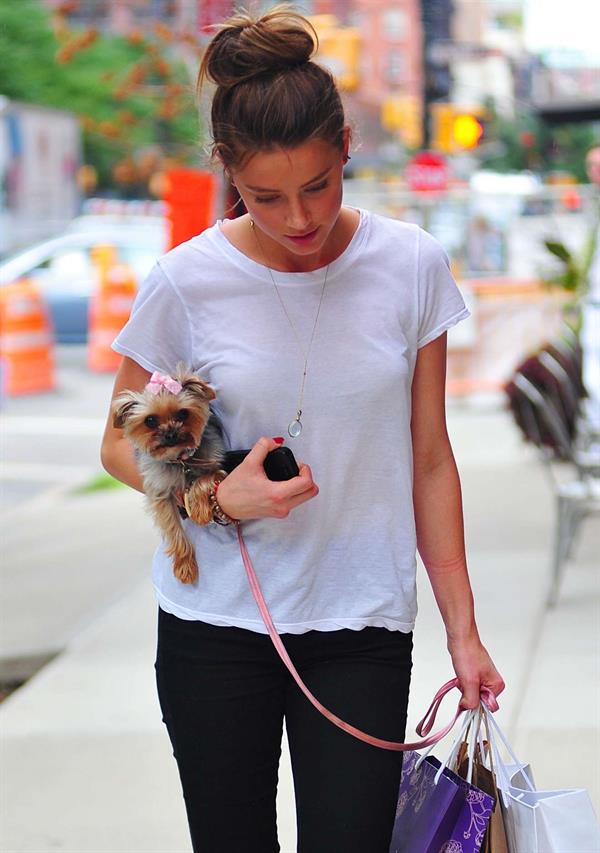 Amber Heard out and about in New York 10/28/12