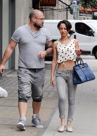 Amelle Berrabah walking in London on July 5, 2011