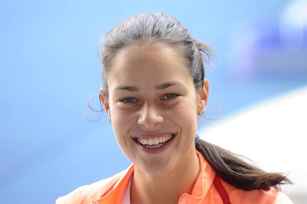 Ana Ivanovic promoting Mercedes at the Madrid open 08-05-2012 