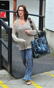 Andrea McLean outside ITV studios on July 27, 2011