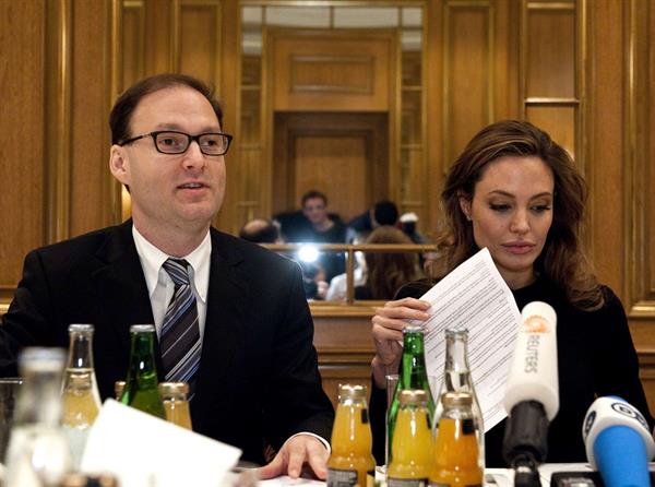 Angelina Jolie Press Workshop of the ICC in Berlin on February 13, 2012