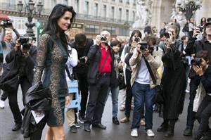 Angie Harmon Stella McCartney fashion show at Paris Fashion Week on September 30, 2013 