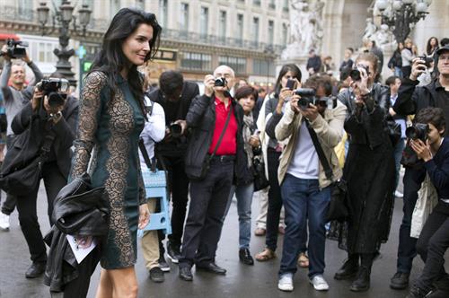 Angie Harmon Stella McCartney fashion show at Paris Fashion Week on September 30, 2013 