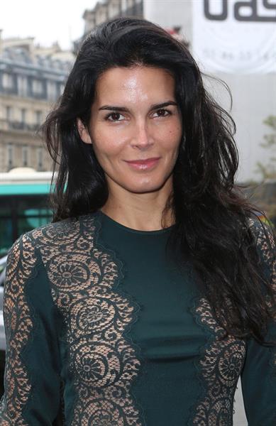 Angie Harmon Stella McCartney fashion show at Paris Fashion Week on September 30, 2013 