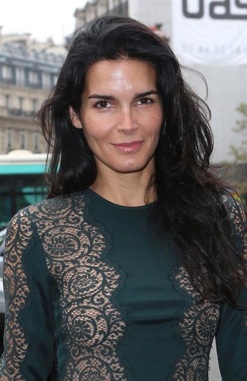 Angie Harmon Stella McCartney fashion show at Paris Fashion Week on September 30, 2013 