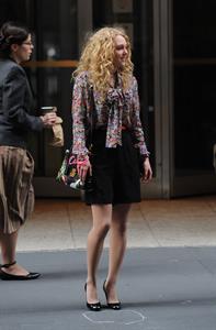 AnnaSophia Robb on the set of The Carrie Diaries in New York City on March 24, 2012