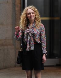 AnnaSophia Robb on the set of The Carrie Diaries in New York City on March 24, 2012