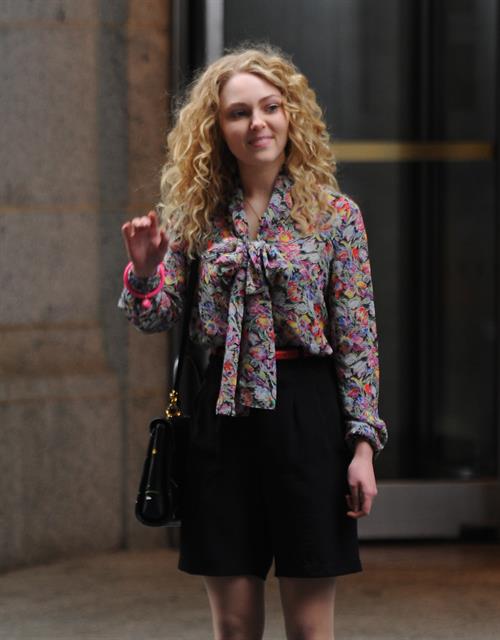 AnnaSophia Robb on the set of The Carrie Diaries in New York City on March 24, 2012