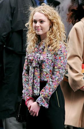 AnnaSophia Robb on the set of The Carrie Diaries in New York City on March 24, 2012