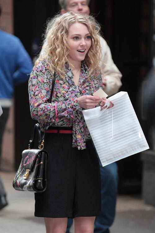 AnnaSophia Robb on the set of The Carrie Diaries in New York City on March 24, 2012