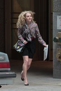 AnnaSophia Robb on the set of The Carrie Diaries in New York City on March 24, 2012