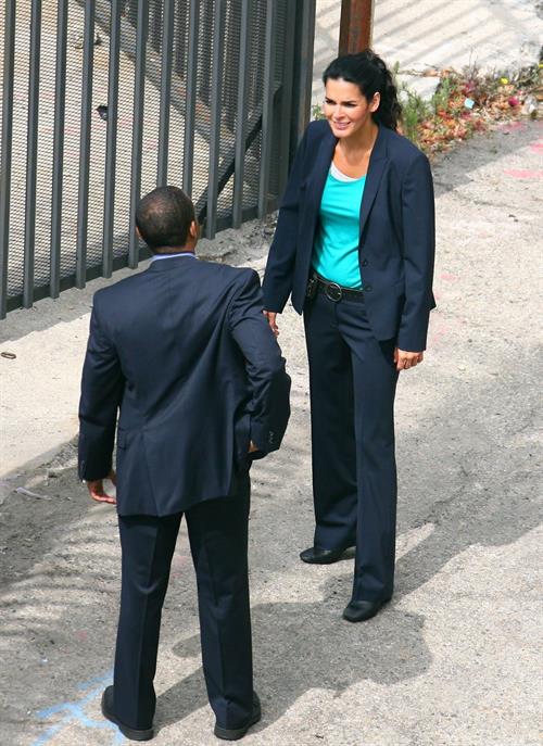 Angie Harmon - On the set of Rizolli & Isles in Los Angeles - June 13. 2012