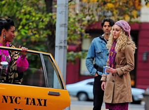 AnnaSophia Robb set of The Carrie Diaries in NYC 10/26/12 