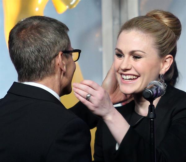 Anna Paquin attends the 33rd annual College Television Awards on April 31, 2012