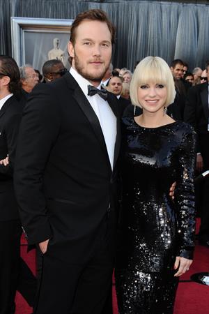 Anna Faris attends the 84th Annual Academy Awards on February 26, 2012