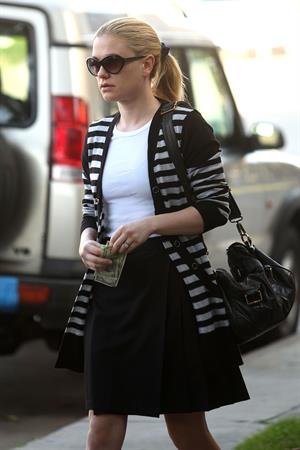 Anna Paquin at John Frieda Salon in Los Angeles on January 18, 2012