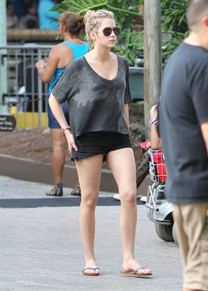 Ashley Benson and Vanessa Hudgens at Busch Gardens in Tampa Bay on March 3, 2012