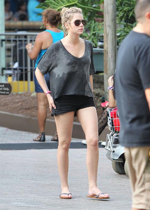 Ashley Benson and Vanessa Hudgens at Busch Gardens in Tampa Bay on March 3, 2012